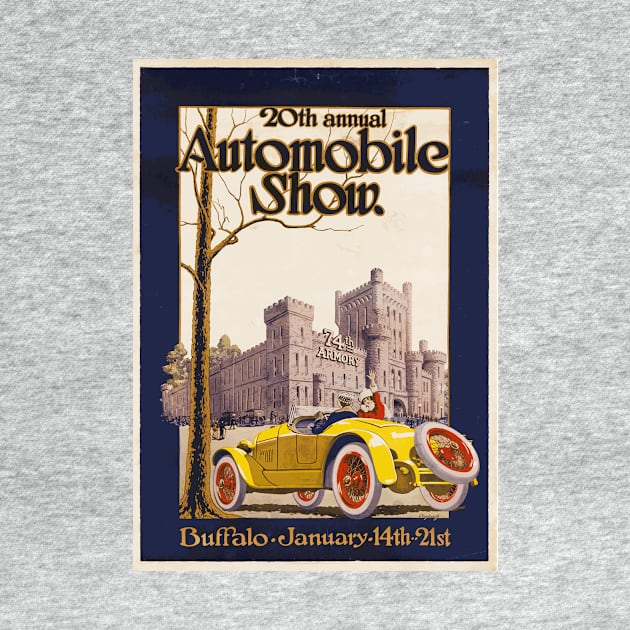 20th Annual Automobile Show, Buffalo New York - Advertising Poster by Naves